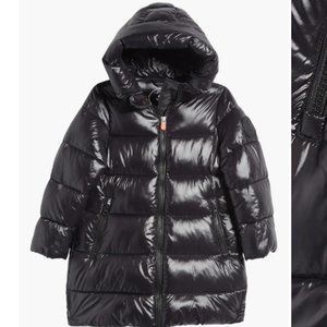 Save the Duck Kids' Millie Water Repellent Puffer Coat Black NWT